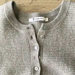T by Alexander Wang wool waffle knit Henley
